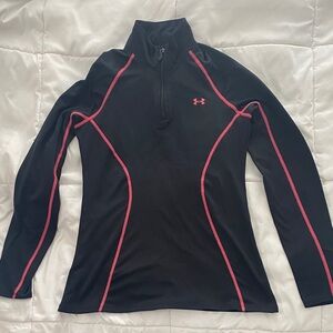 Under Armour Black Top with Pink Trim cold Gear size small